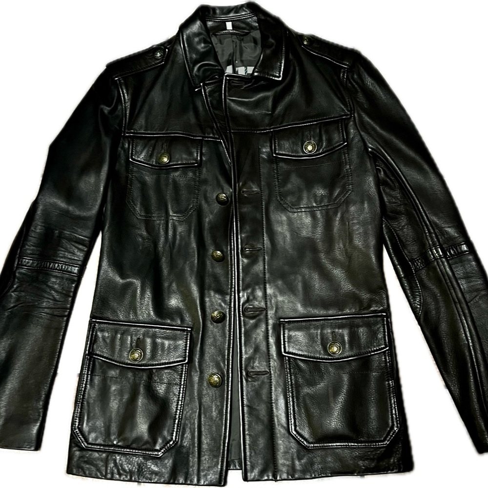 Juicy Couture Men’s Leather Jacket Size Medium